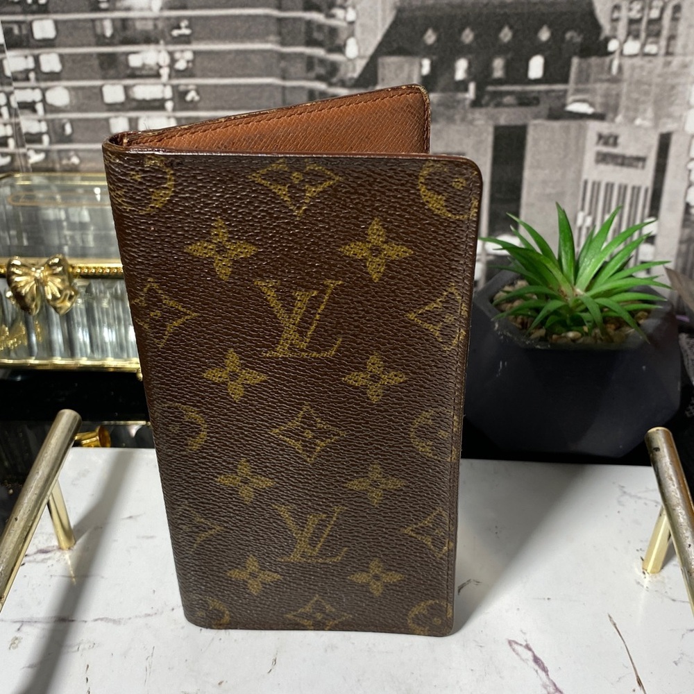 Authentic Louis Vuitton Monogram checkbook Long Wallet - Picture 2 of 14